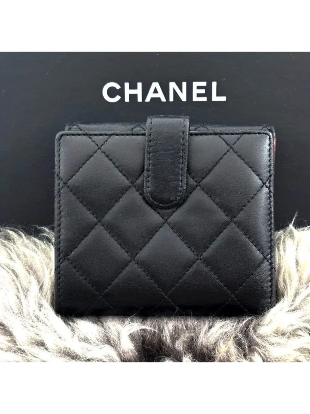 Chanel Wallet Quilted Lamb Hook Bifold